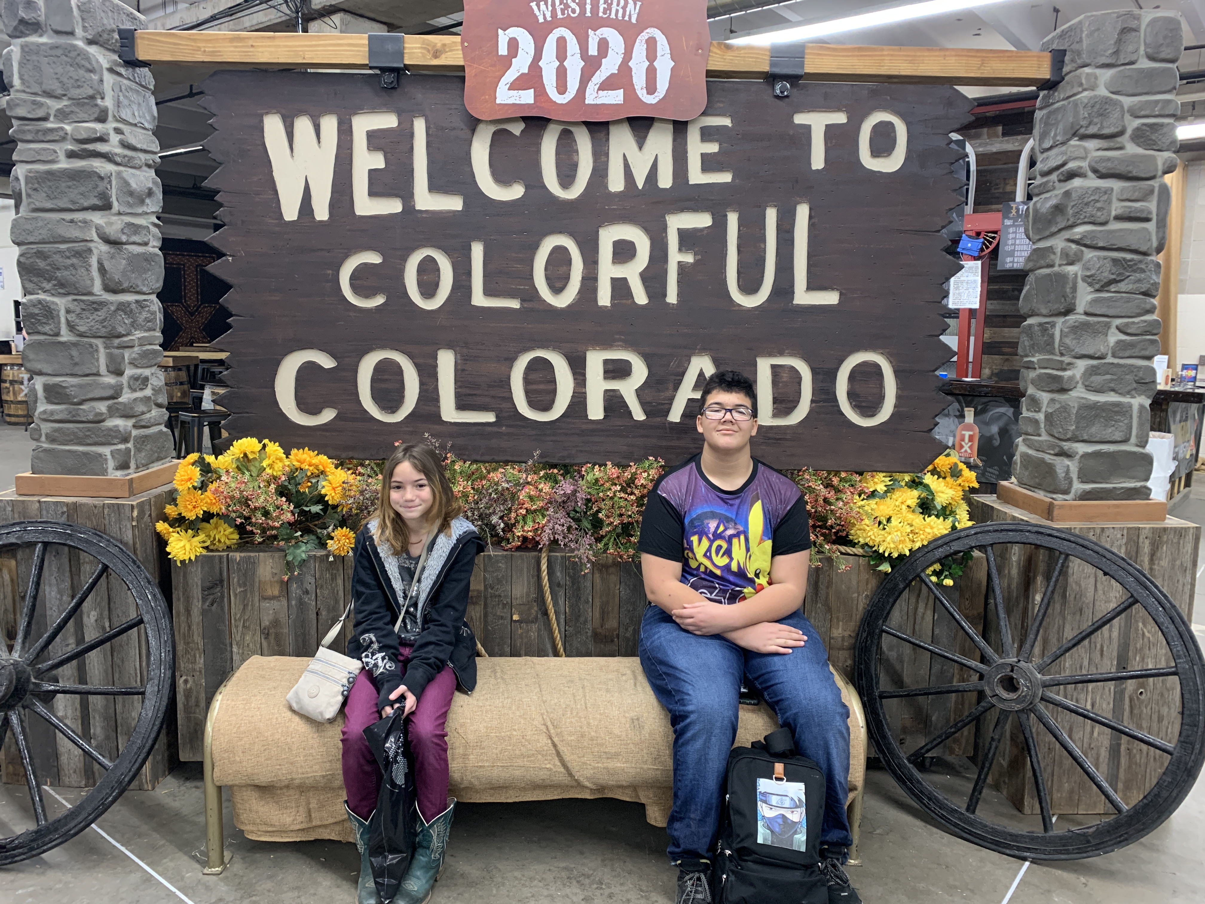 My kids Khadija and Yaseen at the western stock show.